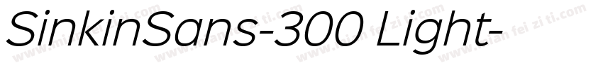 SinkinSans-300 Light字体转换